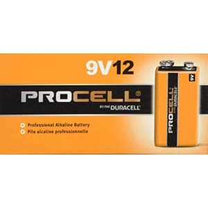 Duracell Procell 9 Volt Batteries,12 Count Pack of 2 for $19 Duracell Procell 9 Volt Batteries,12 Count Pack of 2 for $19