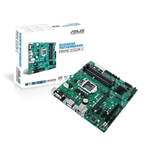 ASUS Prime B360M-C/CSM LGA1151 (Intel 8th Gen) DDR4 DP HDMI VGA M.2 B360 Micro ATX Motherboard for $110 ASUS Prime B360M-C/CSM LGA1151 (Intel 8th Gen) DDR4 DP HDMI VGA M.2 B360 Micro ATX Motherboard for $110
