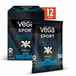 Vega Sport Premium Protein Powder, Vanilla, Plant Based Protein Powder for Post Workout - Certified for $23