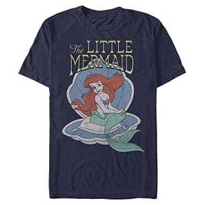 Disney Men's Princess Little Mermaid T-Shirt, Navy Blue, 3X-Large for $18