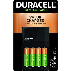 Duracell Ion Speed 1000 Battery Charger w/ Batteries for $13