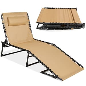 Best Choice Products Patio Chaise Lounge Chair, Outdoor Portable Folding in-Pool Recliner for Lawn, for $100