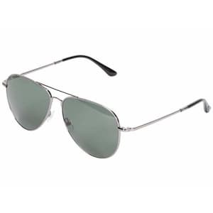 TOMS Hudson Pilot Sunglasses, Shiny Gunmetal/Green Grey, 60-13-148 for $91