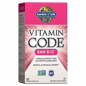 Garden of Life Vitamin B12 - Vitamin Code Raw B12 Whole Food Supplement, 1000 mcg, Vegan, 30 for $12