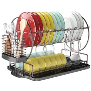 KeFanta 2-Tier Dish Drying Rack for $21 KeFanta 2-Tier Dish Drying Rack for $21