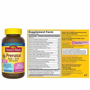 Nature Made Nature Made Prenatal + Dha 200 mg Dietary Supplement (Netcount 150 Soft Gels), 150Count for $35