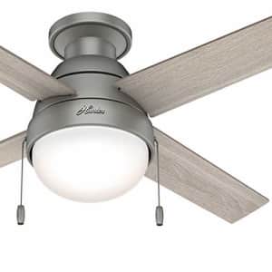 Hunter Fan 44 inch Contemporary Matte Silver Indoor Ceiling Fan with Light Kit (Renewed) for $49 Hunter Fan 44 inch Contemporary Matte Silver Indoor Ceiling Fan with Light Kit (Renewed) for $49