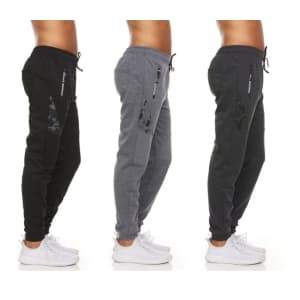 Men's Moisture Wicking Jogger Pants w/ Zip Pockets: 3 for $35