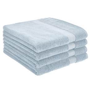 Amazon Basics Dual Performance Bath Towel - 4-Pack, Light Blue for $34 Amazon Basics Dual Performance Bath Towel - 4-Pack, Light Blue for $34