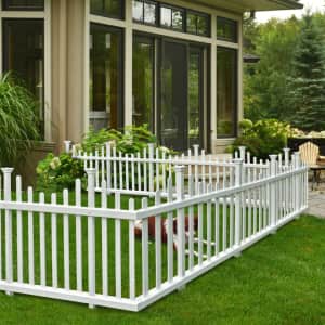 Zippity No Dig Madison Vinyl Picket Fence 2-Pack for $60