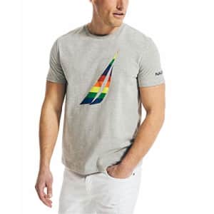 Nautica Men's Pride Graphic T-Shirt, Grey Heather, Large for $16 Nautica Men's Pride Graphic T-Shirt, Grey Heather, Large for $16