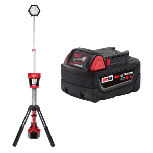 Milwaukee Rocket 2500-Lumen LED Dual Power Tripod Tower Light for $200 Milwaukee Rocket 2500-Lumen LED Dual Power Tripod Tower Light for $200