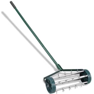 Costway 18" Heavy Duty Rolling Lawn Aerator for $38 Costway 18" Heavy Duty Rolling Lawn Aerator for $38