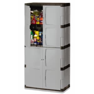 Rubbermaid 6-Foot 4-Shelf Double Door Resin Cabinet for $267 Rubbermaid 6-Foot 4-Shelf Double Door Resin Cabinet for $267