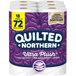 Quilted Northern Ultra Plush Toilet Paper 18 Mega Roll Pack for $13 via Sub & Save