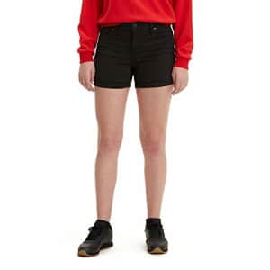 Levi's Women's Mid Length Shorts, Black, 31 (US 12) for $15