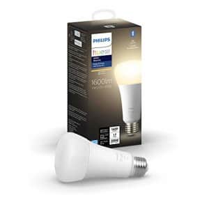 Philips Hue White A21 High Lumen Smart Bulb, 1600 Lumens, Bluetooth & Zigbee compatible (Hue Hub for $22 Philips Hue White A21 High Lumen Smart Bulb, 1600 Lumens, Bluetooth & Zigbee compatible (Hue Hub for $22