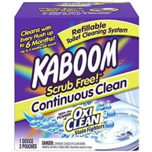 Kaboom Scrub Free! Continuous Clean Toilet Bowl Cleaner w/ 2 Refills for $7.59 via Sub & Save