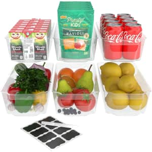 Simple Gourmet Stackable Refrigerator Organizer 6-Pack for $17