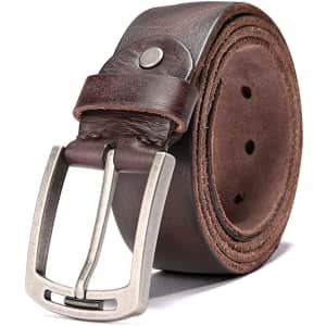 Keecow Men's 100% Italian Cow Leather Belt for $14 Keecow Men's 100% Italian Cow Leather Belt for $14