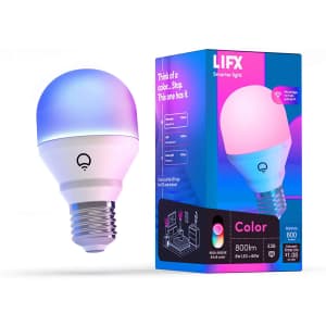 LIFX Color A19 Wi-Fi Smart LED Light Bulb for $28