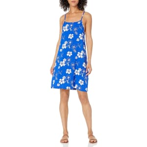 28 Palms Women's Hawaiian Print Spaghetti Strap Shift Dress for $8 28 Palms Women's Hawaiian Print Spaghetti Strap Shift Dress for $8