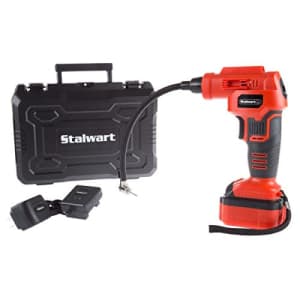 Stalwart Automatic Air Compressor with 20V Lithium Battery-Cordless Tire Inflator for Car, Bike, Sports for $63 Stalwart Automatic Air Compressor with 20V Lithium Battery-Cordless Tire Inflator for Car, Bike, Sports for $63