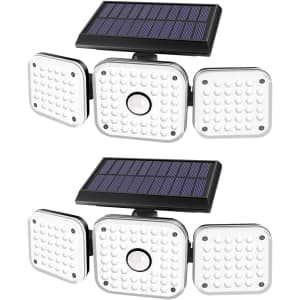 Efiealls Solar LED Flood Light 2-Pack for $30 Efiealls Solar LED Flood Light 2-Pack for $30