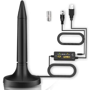 USBNovel 130-Mile Amplified Indoor TV Antenna for $12 USBNovel 130-Mile Amplified Indoor TV Antenna for $12