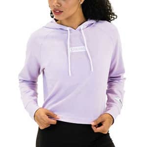 Spalding Women's Activewear Heritage Crop Hoodie Sweatshirt, Blue Lilac, L for $27