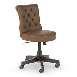 Bush Furniture kathy ireland Home Ironworks Mid Back Tufted Office Chair, Saddle Leather for $200