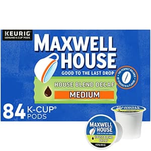 Maxwell House Decaf House Blend Medium Roast K-Cup Coffee Pods (84 Pods) for $33
