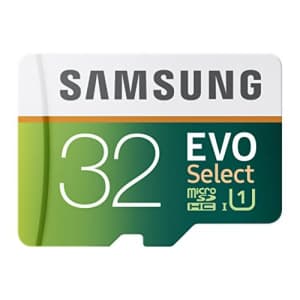 Samsung 32GB 80MB/s EVO Select Micro SDHC Memory Card (MB-ME32DA/AM) for $23