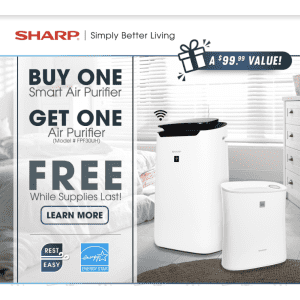Buy a Sharp Smart Air Purifier: Get an Air Purifier for Free