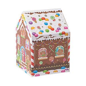 Fun Express HOLIDAY GINGERBREAD TREAT BOX - Christmas Party Supplies - 12 Pieces for $10
