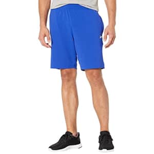 Reebok Men's Standard Workout Ready Shorts, Bright Cobalt, Medium for $12