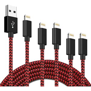 Idison MFi-Certified Lightning Cable 5-Pack for $8