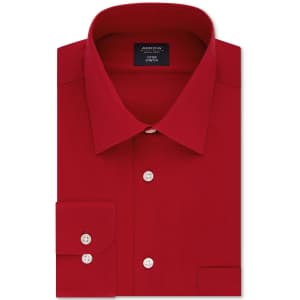 Arrow Men's Fitted Non-Iron Performance Stretch Solid Dress Shirt for $10 Arrow Men's Fitted Non-Iron Performance Stretch Solid Dress Shirt for $10