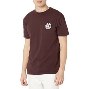 Element Men's Logo Short Sleeve Tee Shirt, Winetasting Gentiana, L for $20