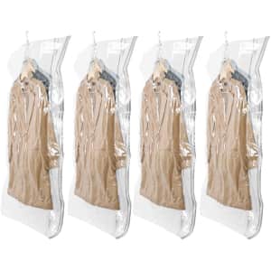Taili Hanging Vacuum Space Saver Clothing Bag 4-Pack from $10 Taili Hanging Vacuum Space Saver Clothing Bag 4-Pack from $10