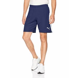PUMA Men's Liga Shorts, Peacoat White, S for $22 PUMA Men's Liga Shorts, Peacoat White, S for $22