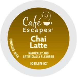 Cafe Escapes Caf Escapes Chai Latte, Single-Serve Keurig K-Cup Pods, 72 Count for $73