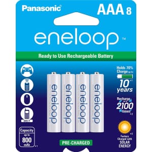 Panasonic eneloop NiMH Rechargeable AAA-Battery 8-Pack for $16 Panasonic eneloop NiMH Rechargeable AAA-Battery 8-Pack for $16