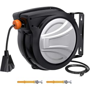 65-Foot Retractable Extension Cord and Reel for $130 65-Foot Retractable Extension Cord and Reel for $130