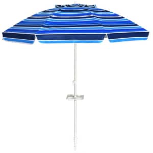 Costway 7-Foot Portable Outdoor Beach Umbrella for $46