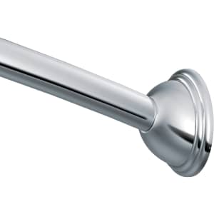 Moen Adjustable Length Fixed Mount Single Curved Shower Rod for $22