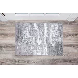 Rugshop Distressed Abstract Watercolor Area Rug 2' x 3' Gray for $23