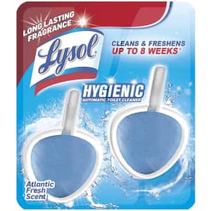 Lysol Automatic Toilet Bowl Cleaner 2-Pack for $4