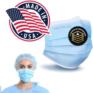 ASTM Level 3 4-Ply Disposable Face Mask 50-Count for $7