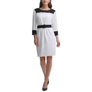 Calvin Klein Women's Colorblocked Sheath Dress for $28 Calvin Klein Women's Colorblocked Sheath Dress for $28